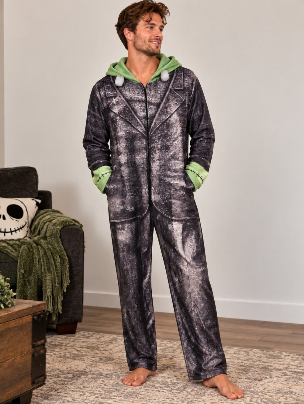 Universal Studios Monsters Frankenstein Pajama/Halloween Costume Men's Medium M